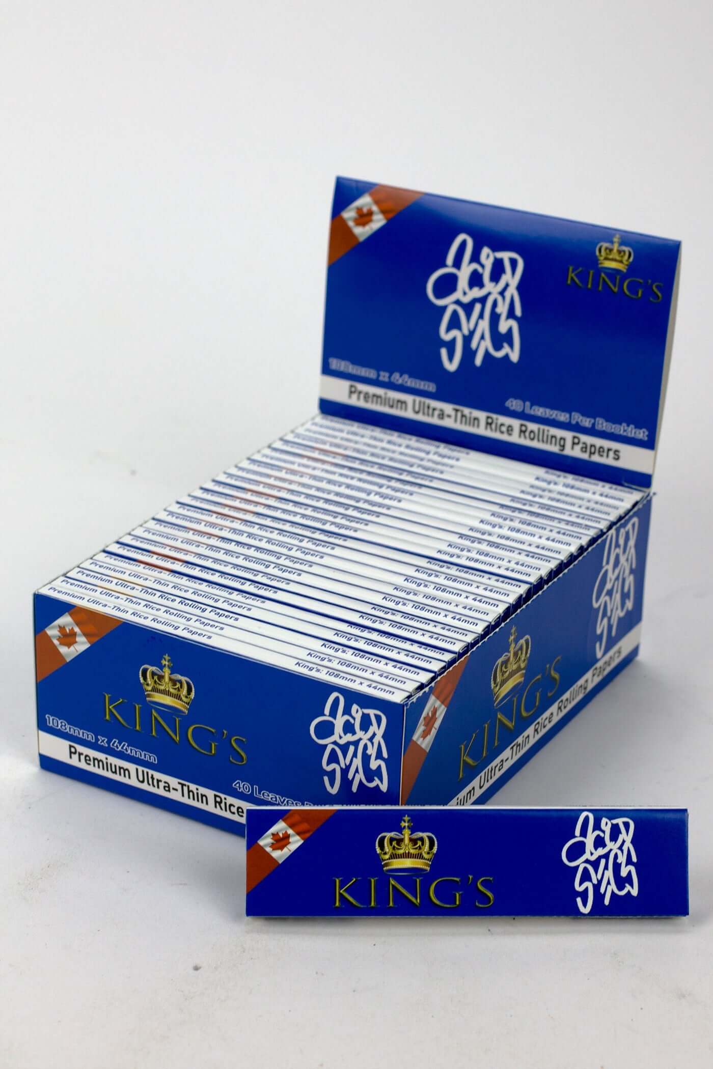 Acid Secs - Ultra Thin Rice King's Rolling Papers
Acid Secs Productions Inc.
Acid Secs paper was created out of a desire to return to a simple rice paper rolling paper. Made with no chemicals, pulp, or additives, these rolling papers are pure rice paper. Burning extra slow and extra clean, these rolling papers leave no residue Size: 108mm x 44mm Weight/Thickness: 13gsm Quantity: 40 leaves per pack 50 packs per box. Eligible for $15 Flat Rate Shipping
1-1/4, 100 bucks, 100 dollar, 100% silver, 24K, 24K gold,